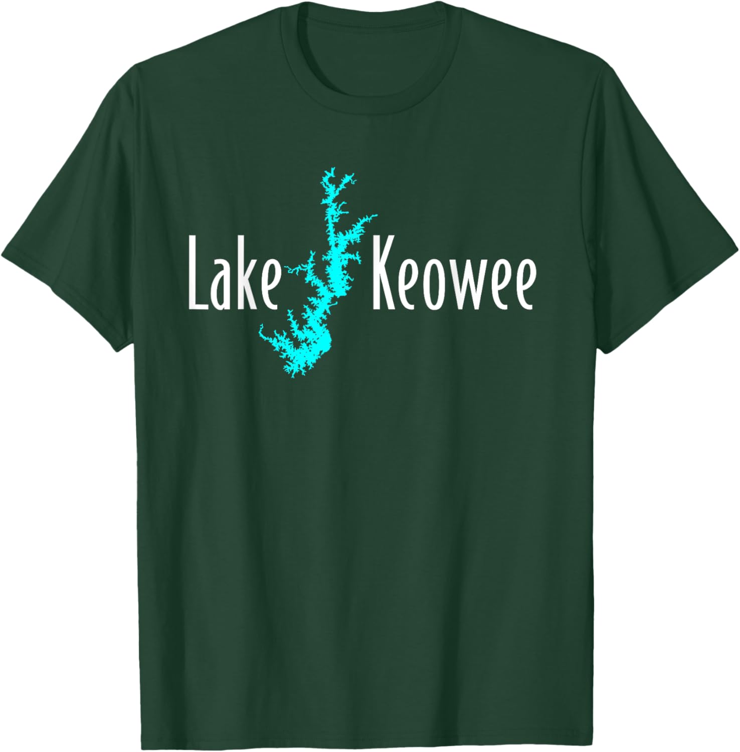 Minimalist Lake Keowee - South Carolina T-Shirt - T-Shirt | Forest