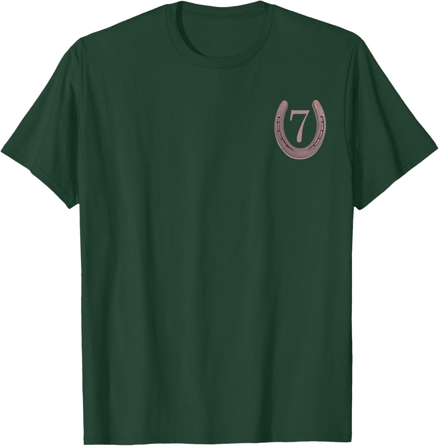 Lucky Horseshoe and the number 7. T-Shirt - T-Shirt | Forest