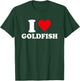 I Love Goldfish, I Heart Goldfish Lover T-Shirt - T-Shirt | Forest