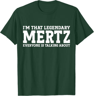 Mertz Surname Funny Team Family Last Name Mertz T-Shirt - T-Shirt | Forest