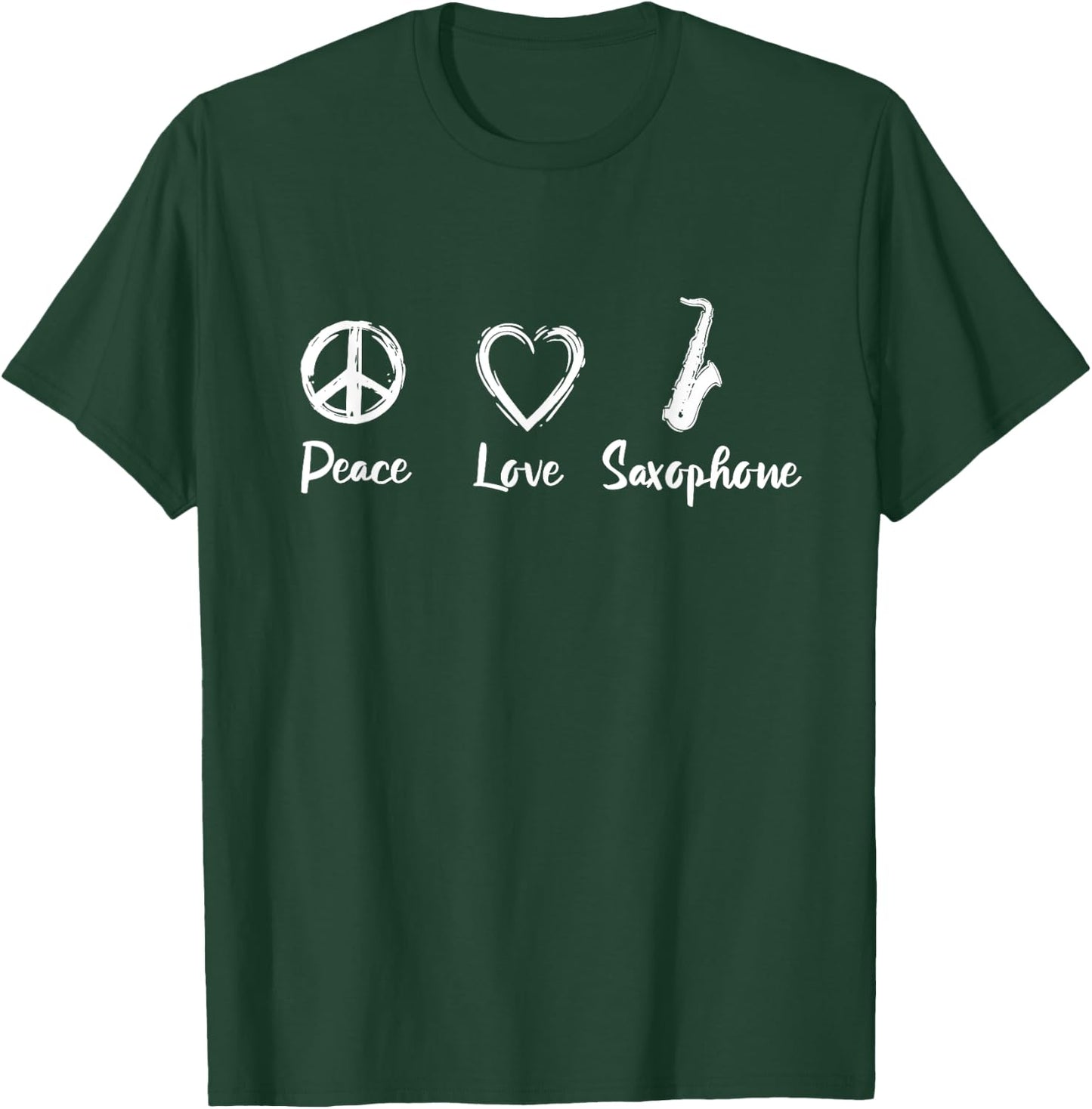 Saxophone Love Saxophonist Reed Instrument T-Shirt - T-Shirt | Forest
