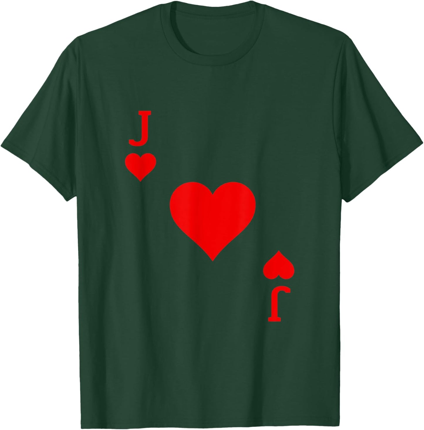 Jack of Hearts Deck of Cards Carnival Halloween Costume T-Shirt - T-Shirt | Forest