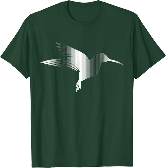Hummingbird Humming Bird Geo Design T-Shirt - T-Shirt | Forest