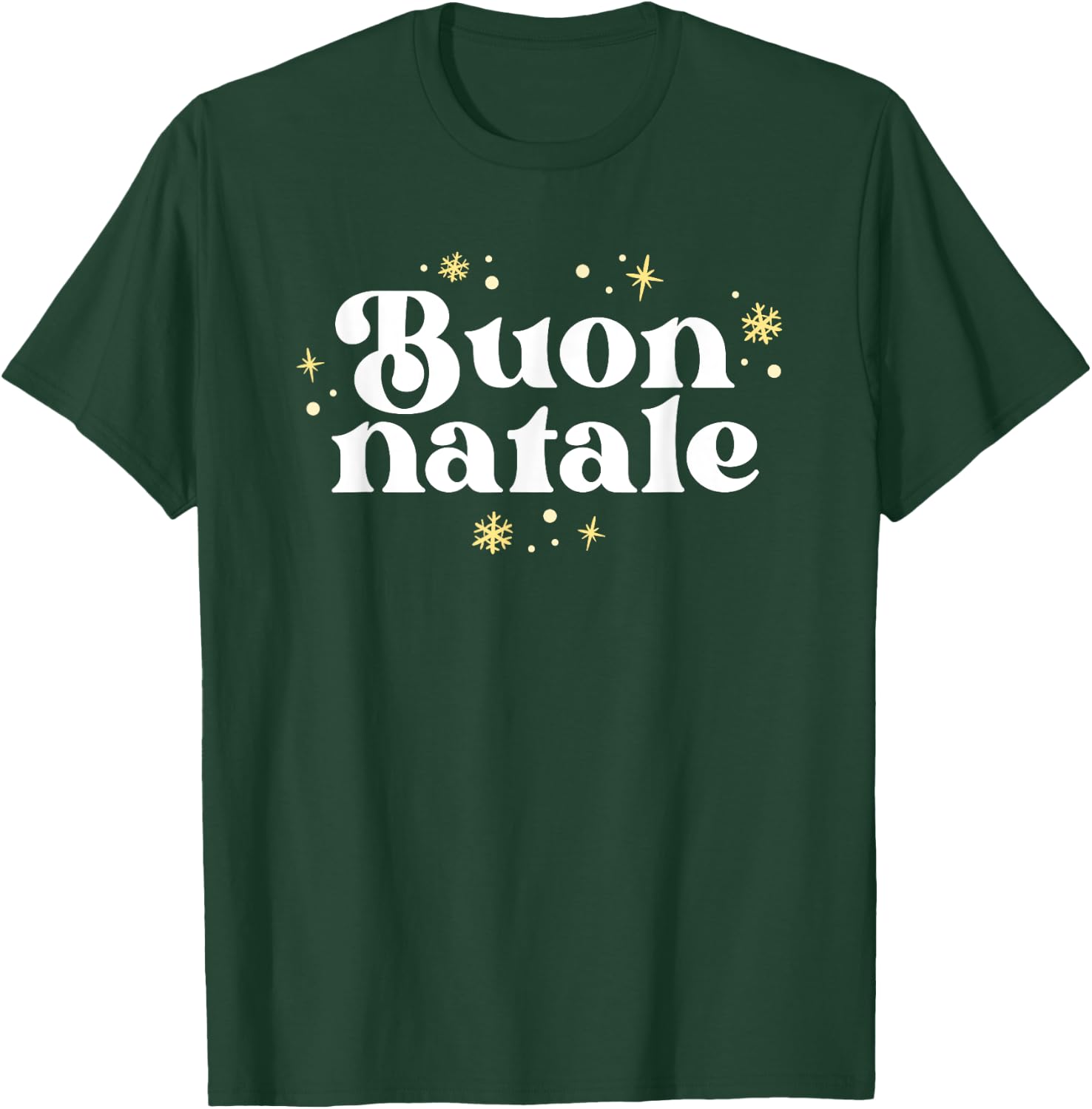 Vintage Buon Natale Italian Christmas Italy Pride Xmas T-Shirt - T-Shirt | Forest