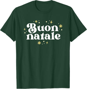Vintage Buon Natale Italian Christmas Italy Pride Xmas T-Shirt - T-Shirt | Forest