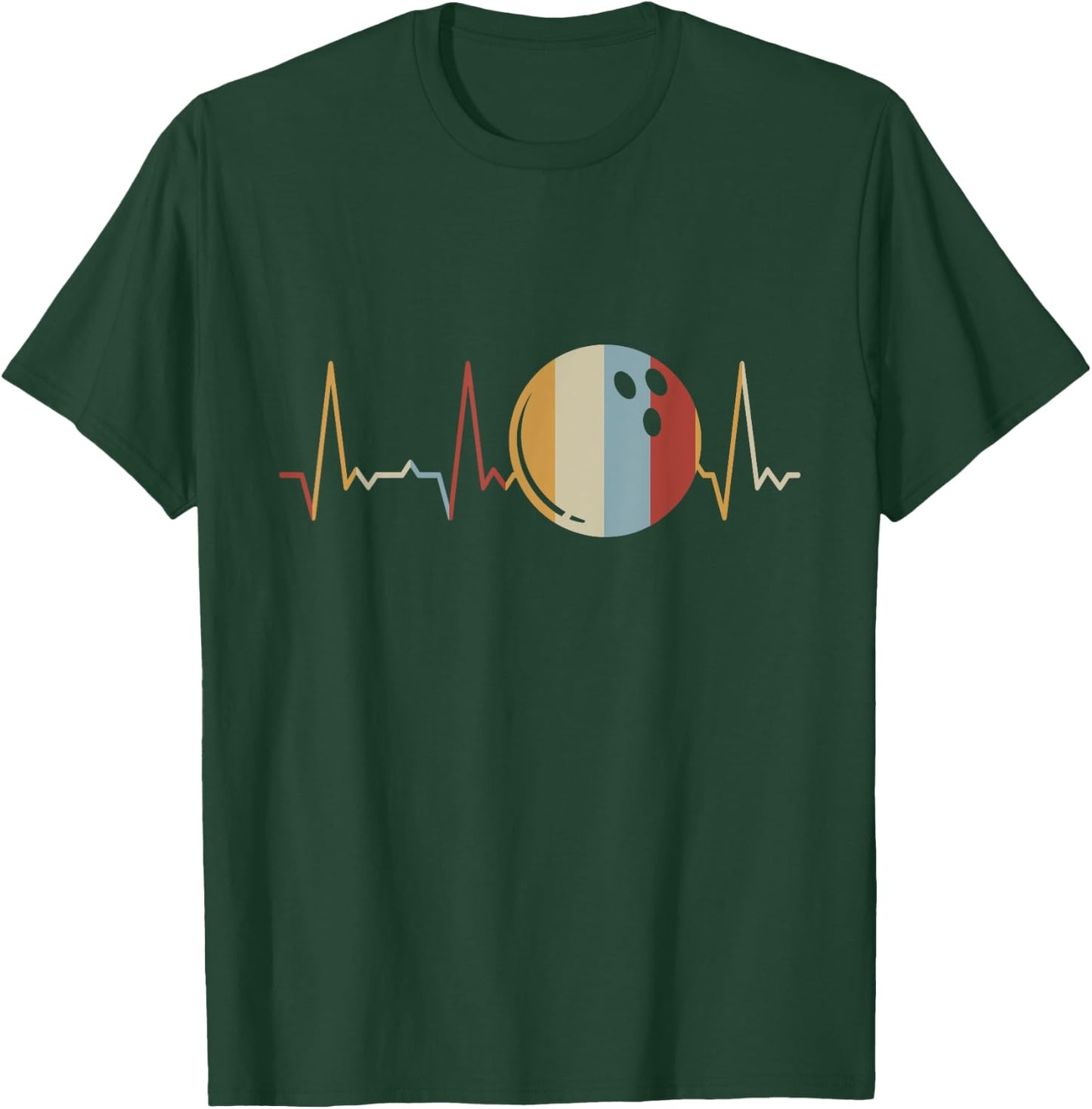 Heartbeat Bowling Ball T-Shirt - T-Shirt | Forest