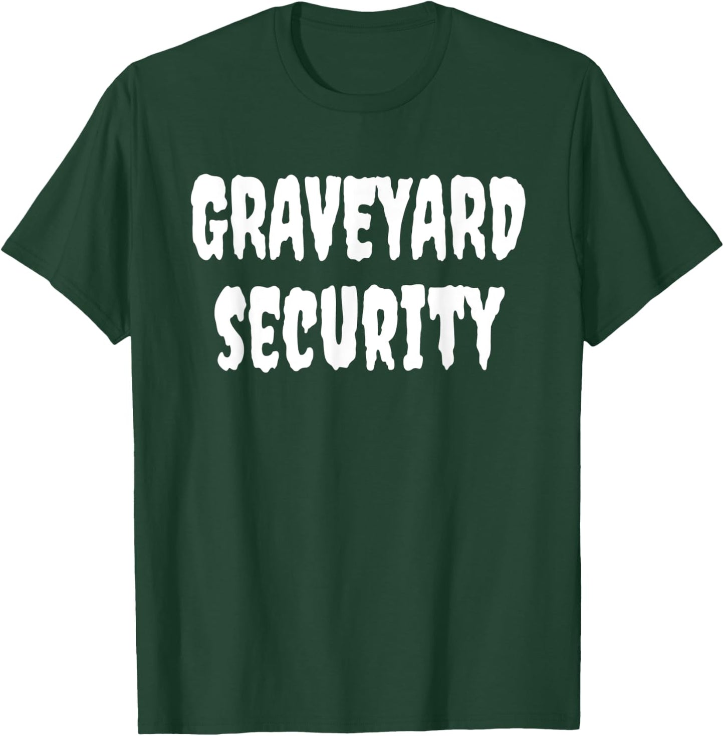 Halloween Graveyard Security Funny Zero Effort Lazy Costume T-Shirt - T-Shirt | Forest