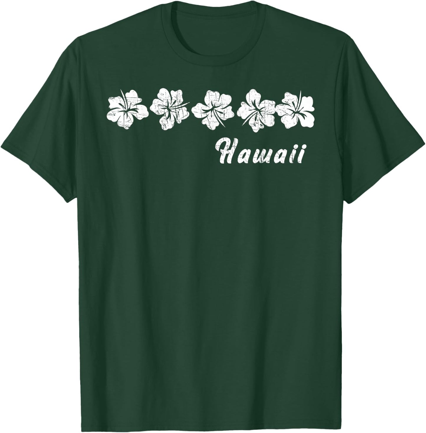 Aloha Hawaii Hawaiian Vacation Hibiscus Flower Surfing T-Shirt - T-Shirt | Forest