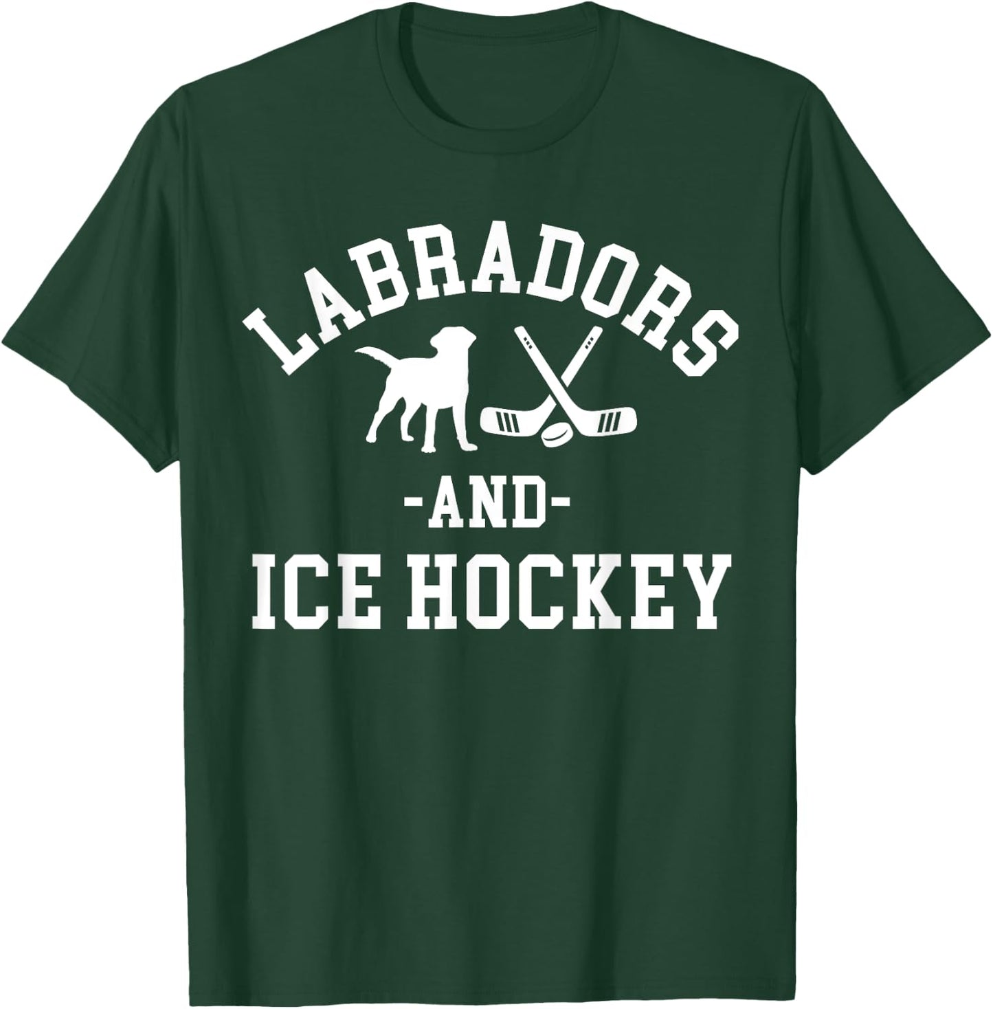Black Yellow Chocolate Labs Ice Hockey Labrador Lab Mom Dad T-Shirt - T-Shirt | Forest