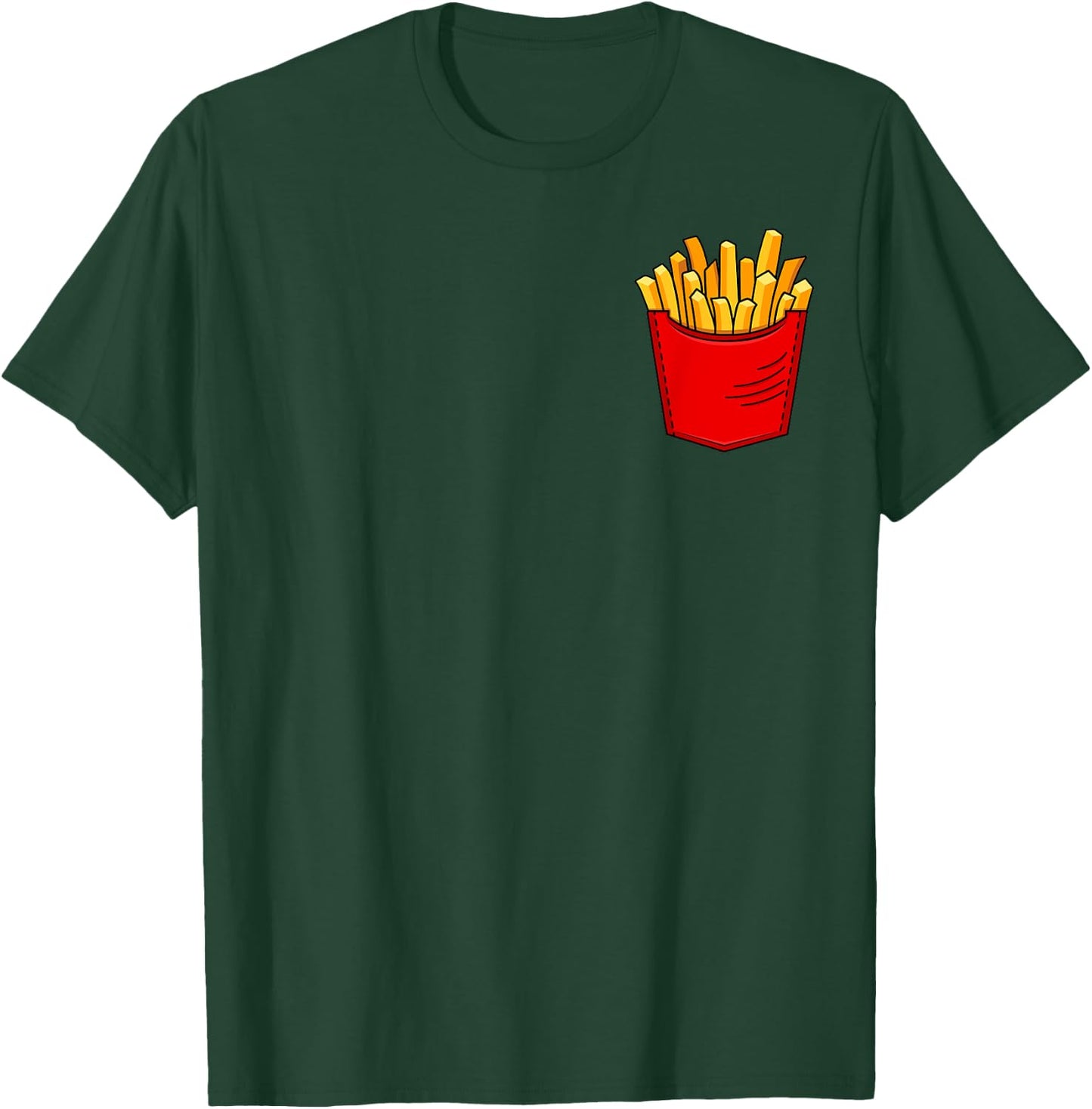 Funny French Fries Designs Women Fast-Food Eaters T-Shirt - T-Shirt | Forest