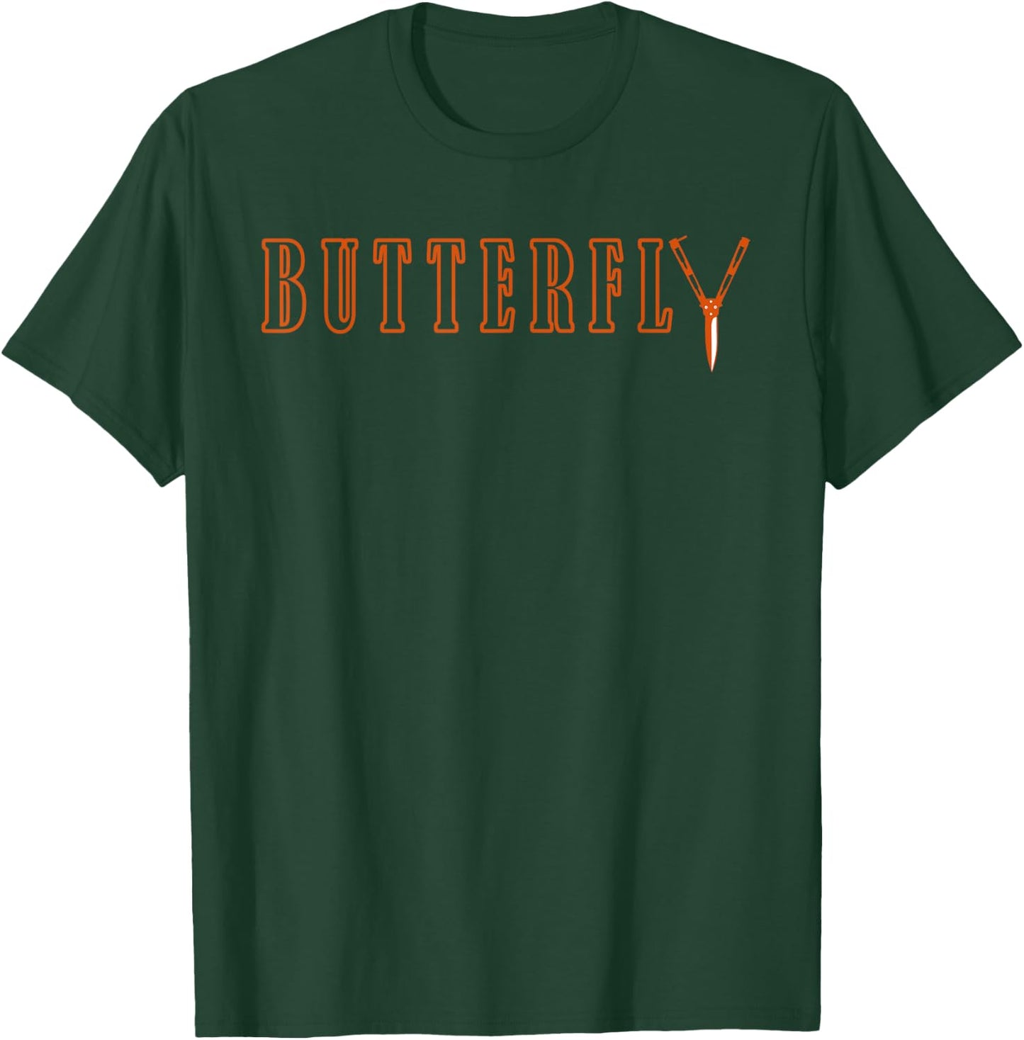 Knife butterfly Knifes Balisong Flipping Butterfly Knife T-Shirt - T-Shirt | Forest