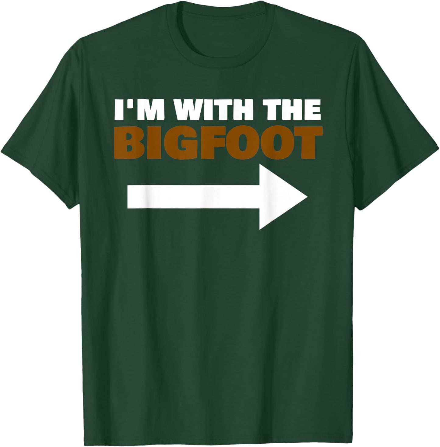 I'm With The Bigfoot Fun Matching Halloween Couple Costume T-Shirt - T-Shirt | Forest