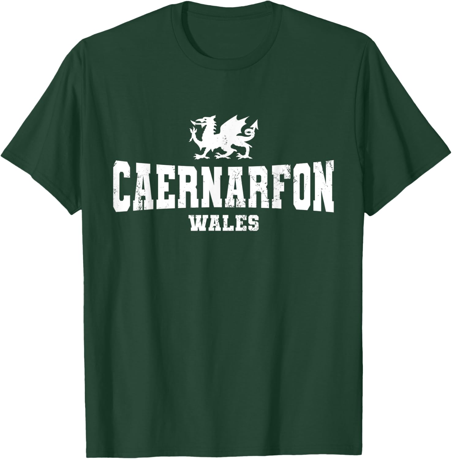 Caernarfon Wales Welsh Dragon Flag Cymru T-Shirt - T-Shirt | Forest