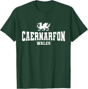 Caernarfon Wales Welsh Dragon Flag Cymru T-Shirt - T-Shirt | Forest