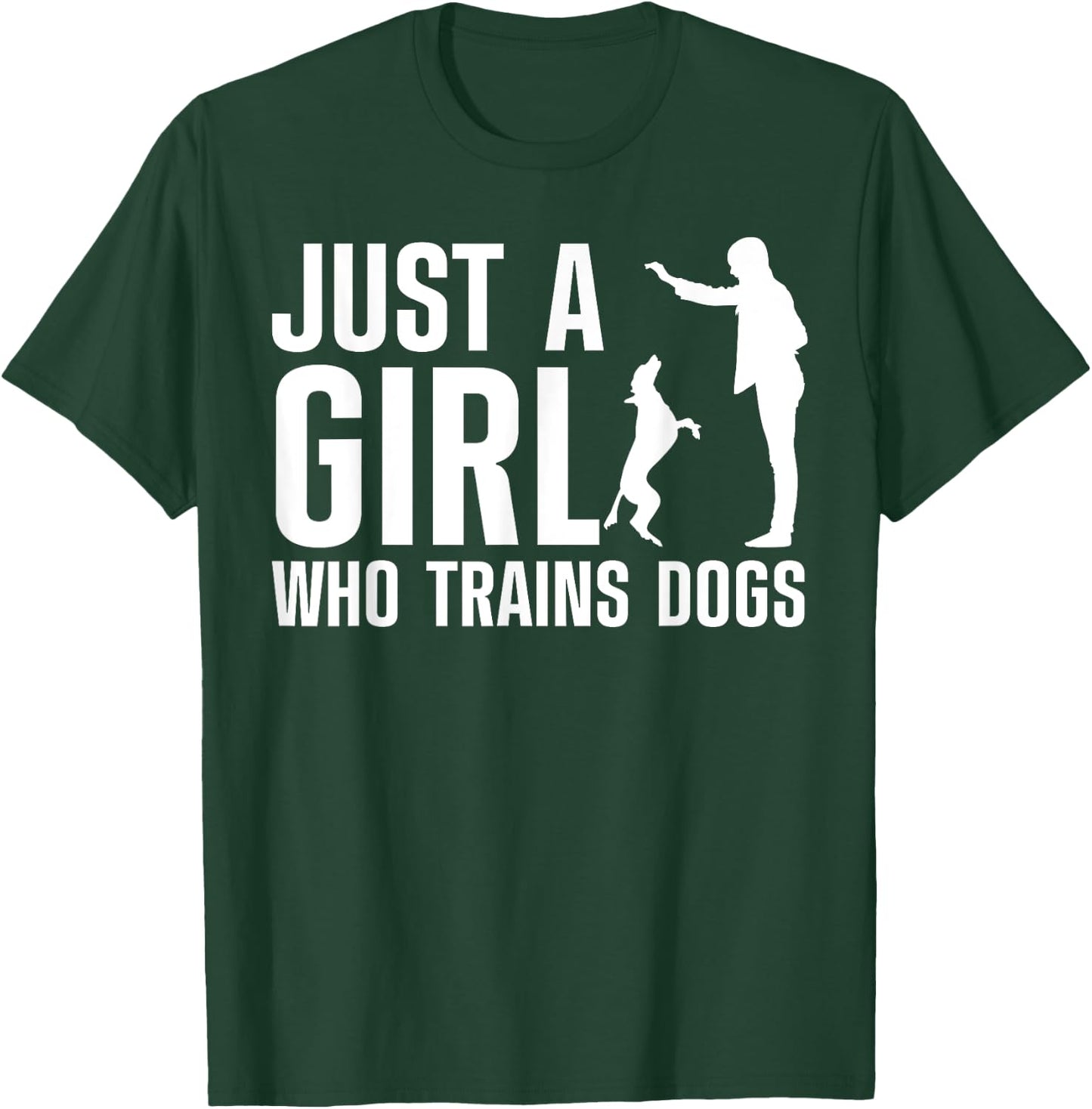 Cute Dog Trainer Girls Training Dog Lover Owner T-Shirt - T-Shirt | Forest