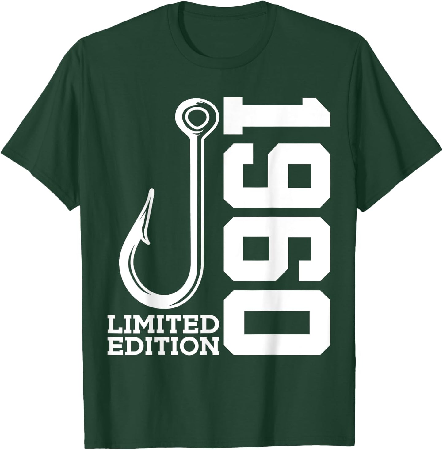 Angler 65th Birthday Fishing Limited Edition 1960 T-Shirt - T-Shirt | Forest