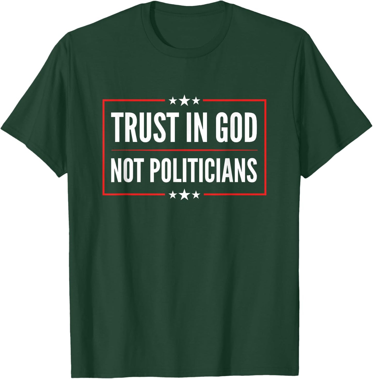 Trust In God Not Politicians Vintage American Flag T-Shirt - T-Shirt | Forest