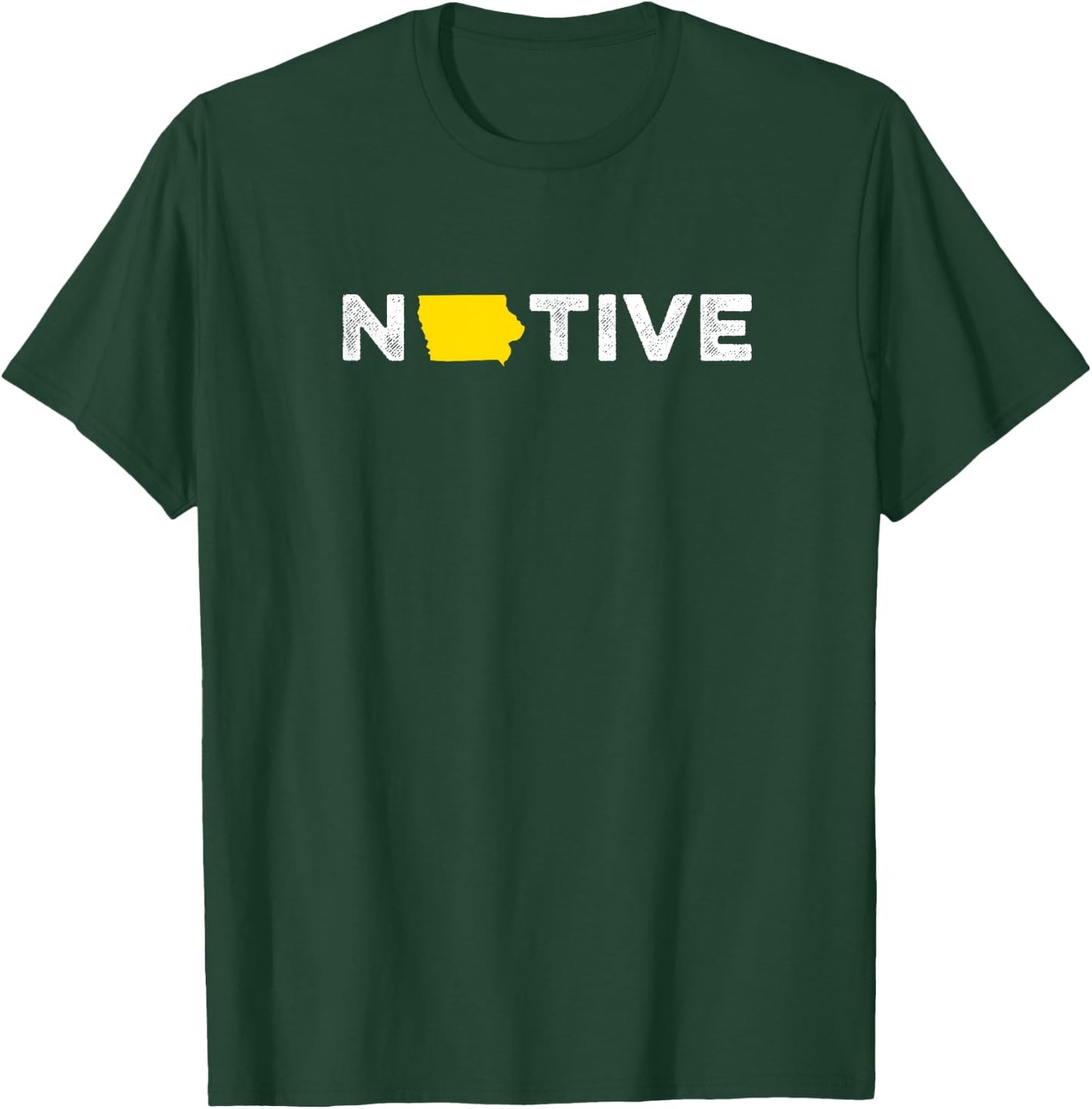 Native Iowa Home State Pride Hiking T-Shirt - T-Shirt | Forest