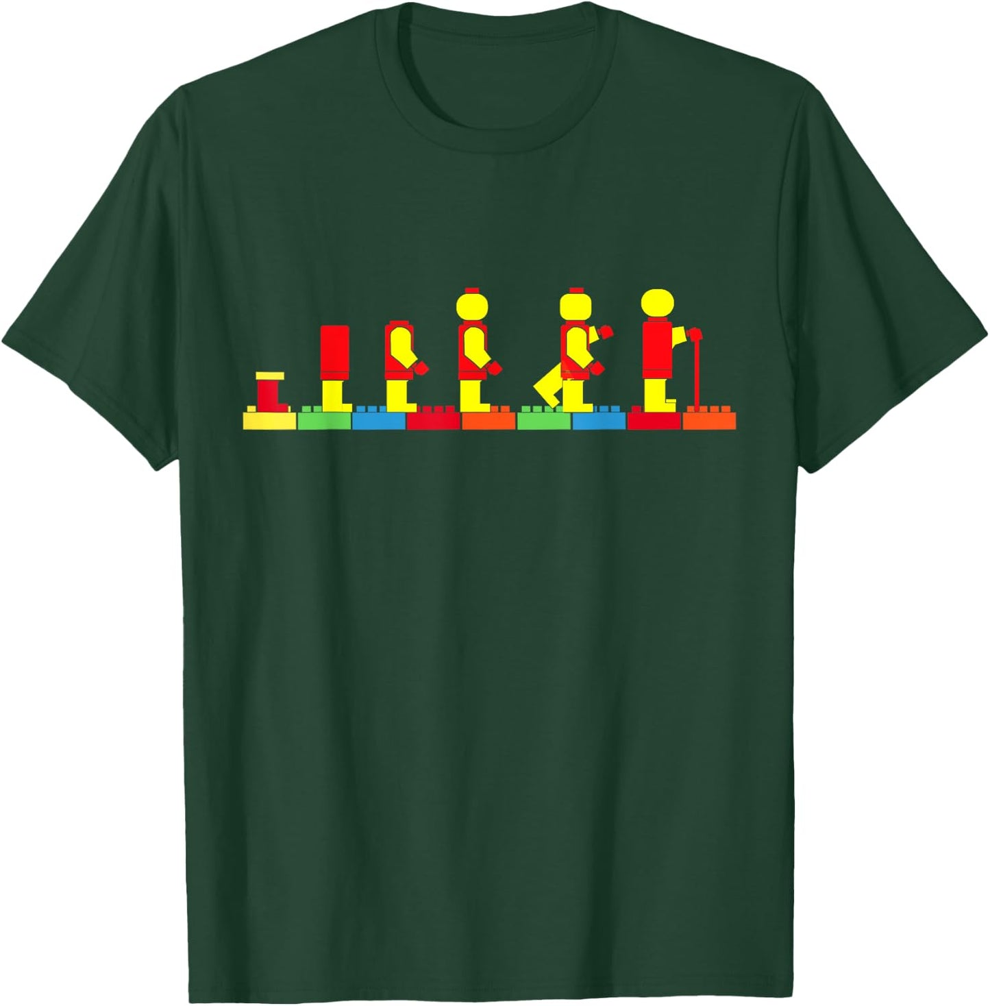 Bricks Evolution Master Builder Building Blocks T-Shirt - T-Shirt | Forest