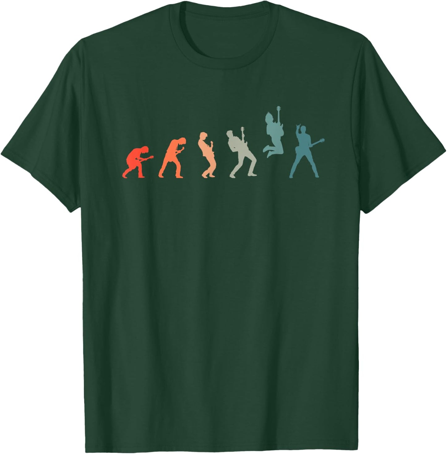 Guitarist with Guitar Evolution T-Shirt - T-Shirt | Forest