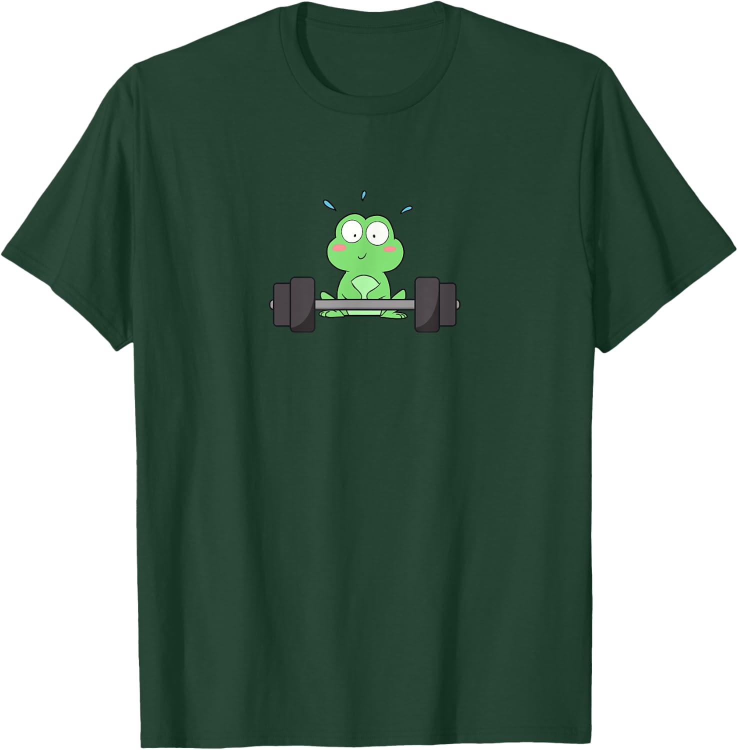 Cute Frog Exercise Deadlift Aesthetic Funny Gym Toad T-Shirt - T-Shirt | Forest