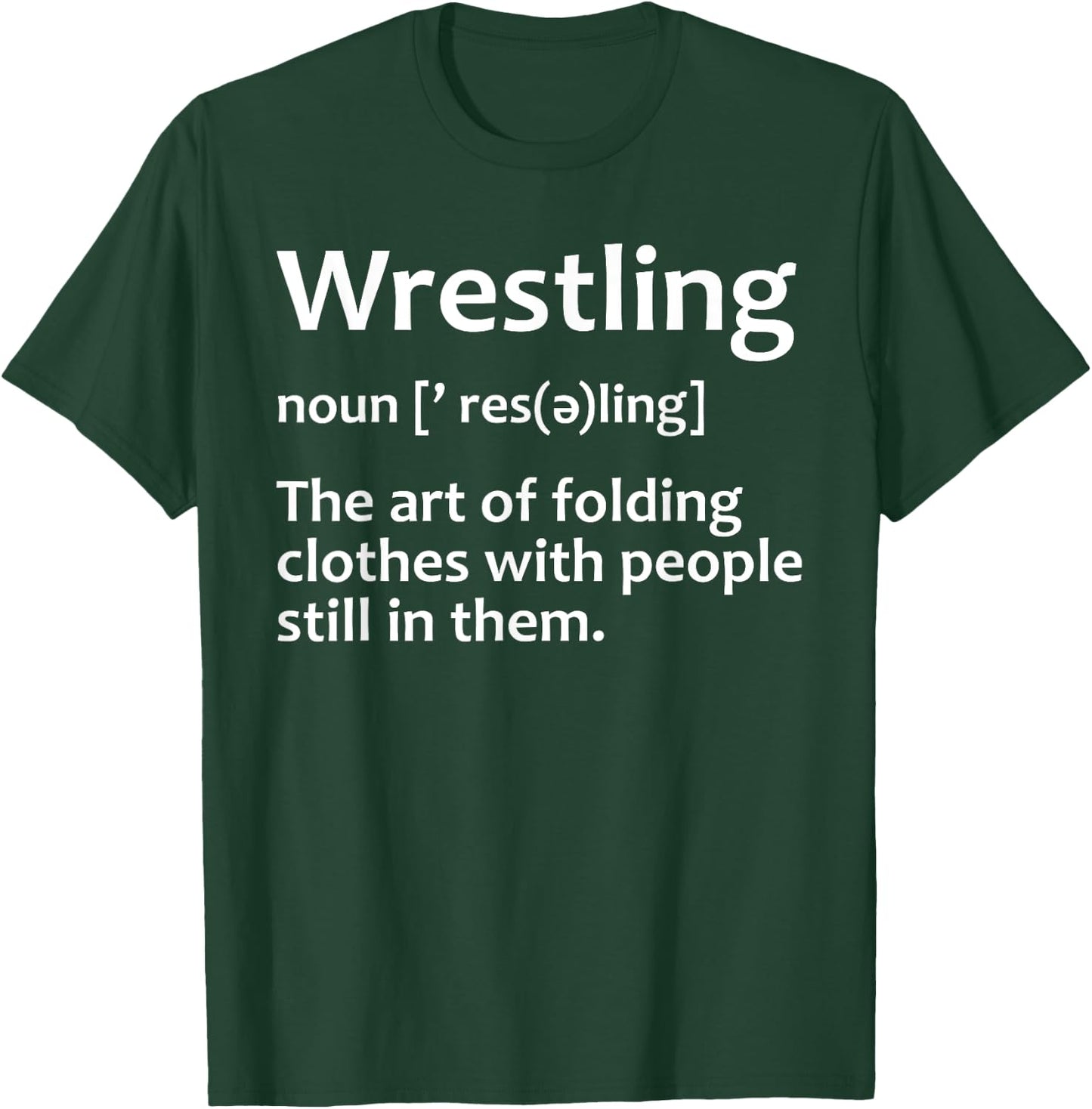 Funny Wrestling Design Women Boys Girls Wrestlers Small T-Shirt - T-Shirt | Forest