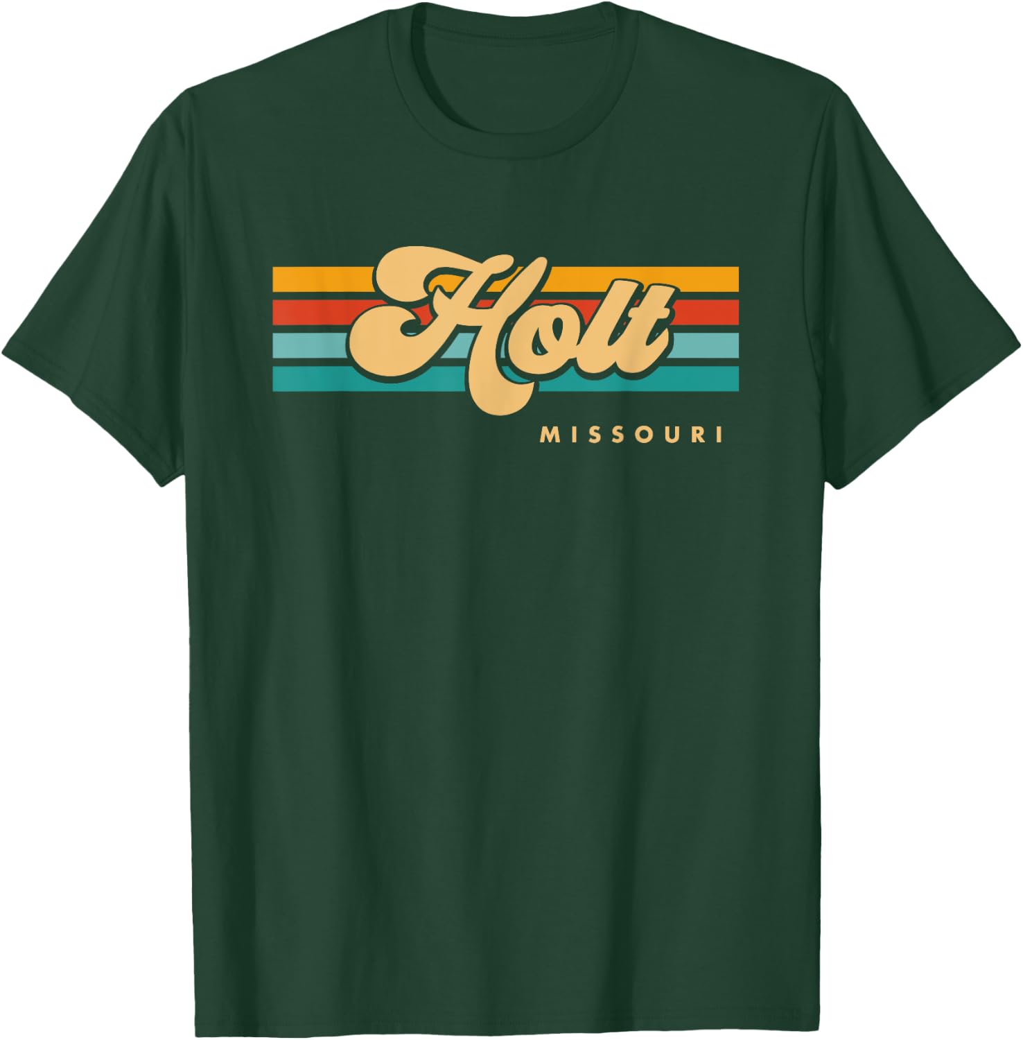 Vintage Sunset Stripes Holt, Missouri T-Shirt - T-Shirt | Forest
