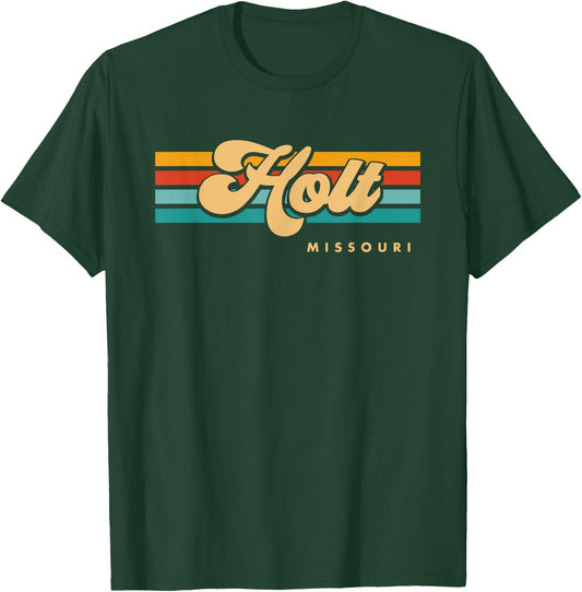 Vintage Sunset Stripes Holt, Missouri T-Shirt - T-Shirt | Forest