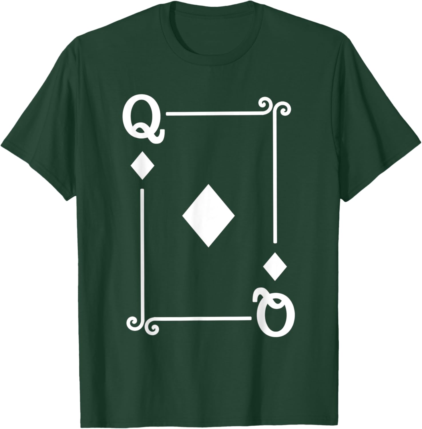 Playing Cards Costume - Queen Diamonds Card - Queen Card T-Shirt - T-Shirt | Forest