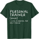 Personal Trainer Definition Funny Instructor Gym Sports T-Shirt - T-Shirt | Forest