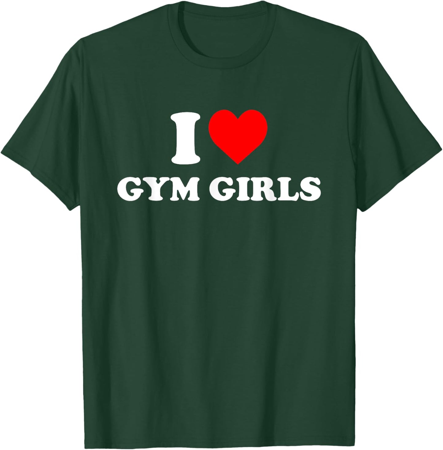 I Love Gym Girls Heart T-Shirt - T-Shirt | Forest