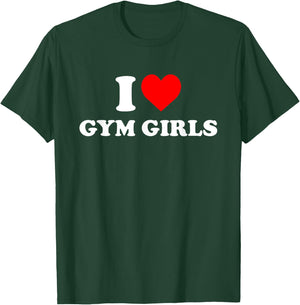 I Love Gym Girls Heart T-Shirt - T-Shirt | Forest