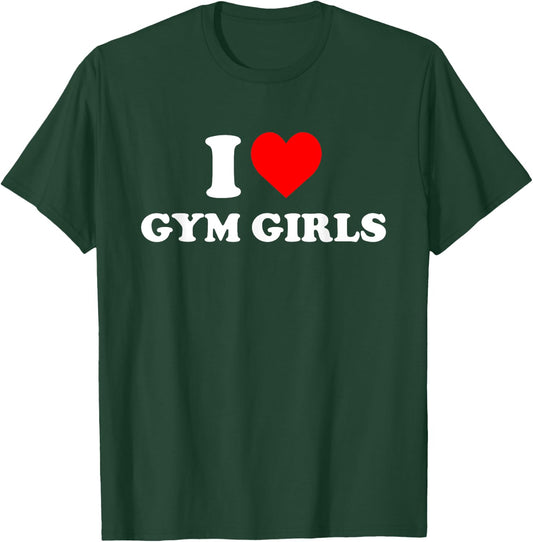 I Love Gym Girls Heart T-Shirt - T-Shirt | Forest