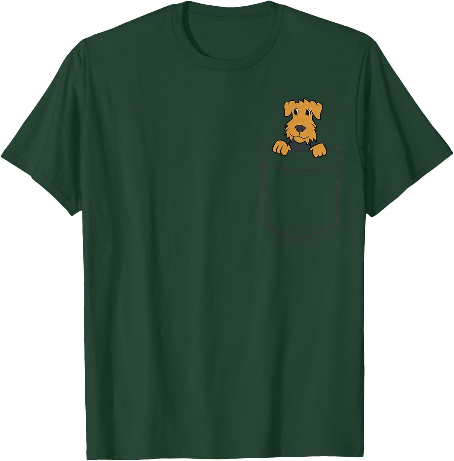 Airedale Terrier In A Pocket Cute Airedale Terrier Dog T-Shirt - T-Shirt | Forest