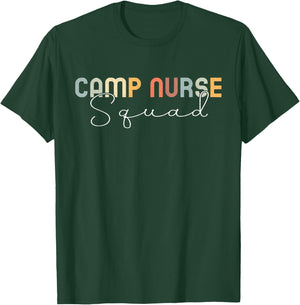 Camp Nurse Squad Nursing Summer Medical Staff Women T-Shirt - T-Shirt | Forest