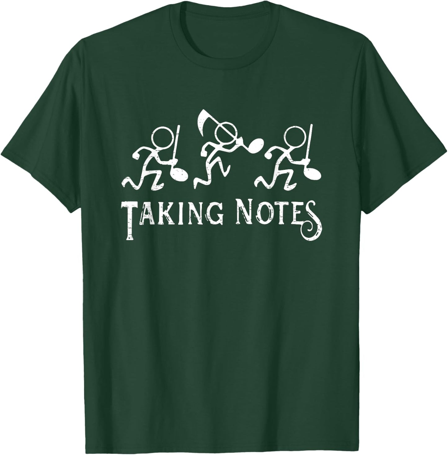 Vintage Musical Taking Notes Music Lovers Teachers Funny T-Shirt - T-Shirt | Forest