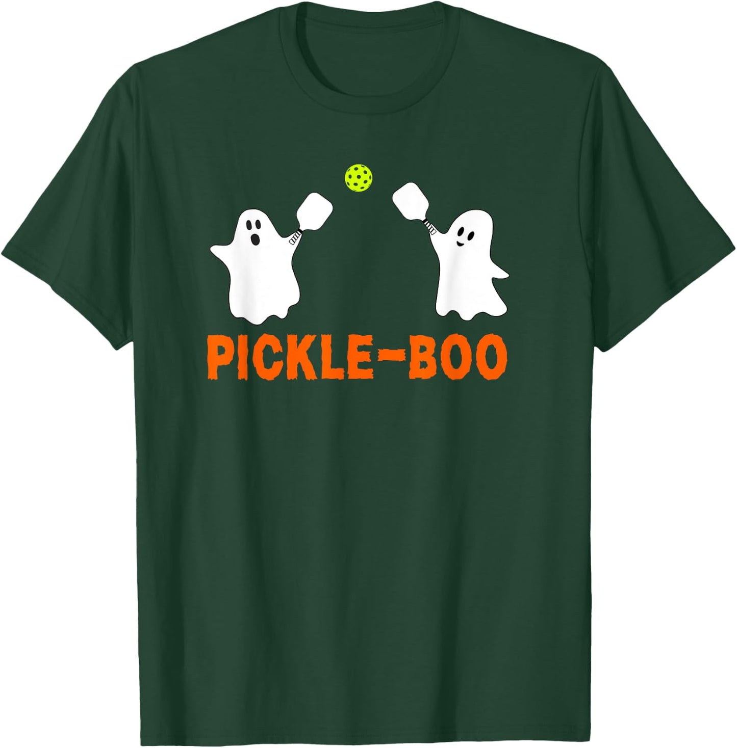 Halloween Pickleball Pickle-Boo Ghosts T-Shirt - T-Shirt | Forest