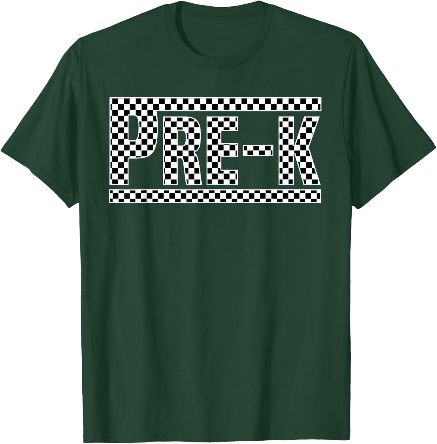 Checkered Pre-k Back to School Boy Girls Kids Teacher T-Shirt - T-Shirt | Forest