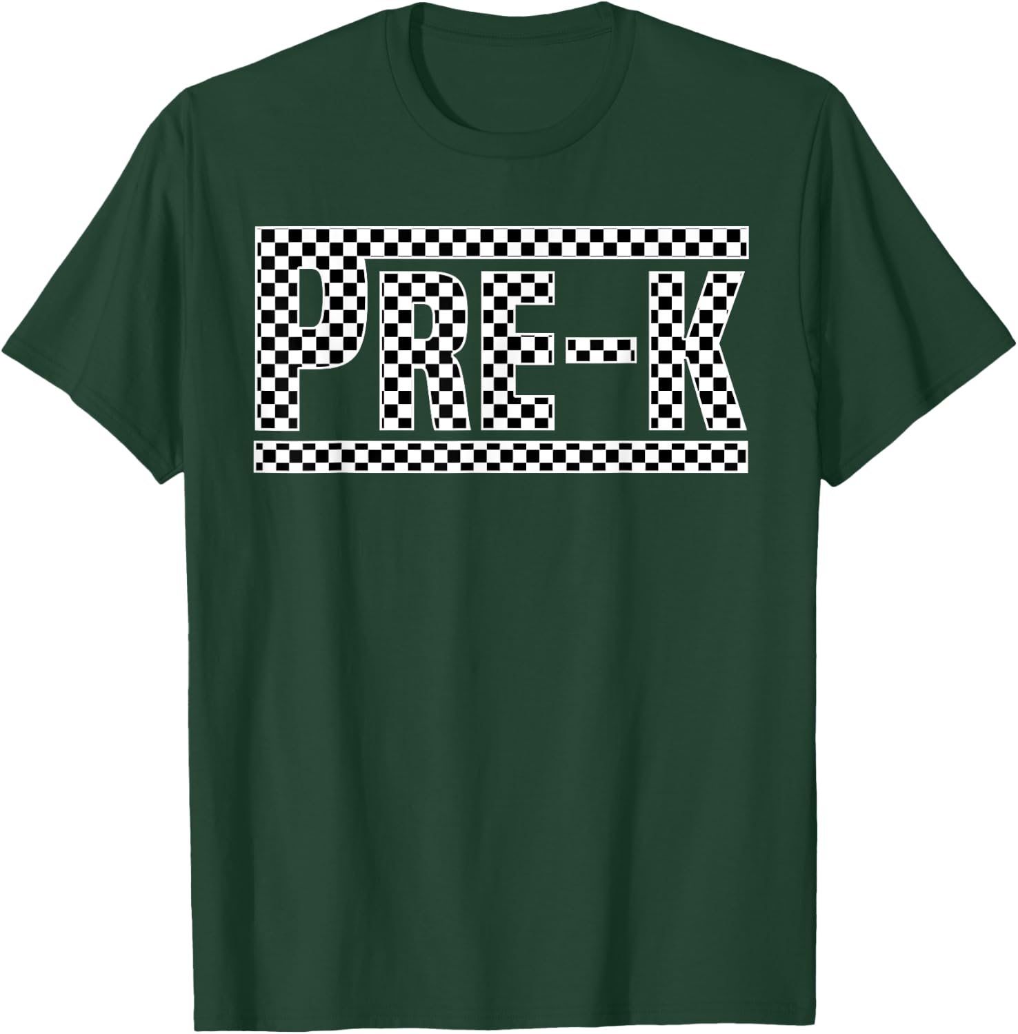Checkered Pre-k Back to School Boy Girls Kids Teacher T-Shirt - T-Shirt | Forest