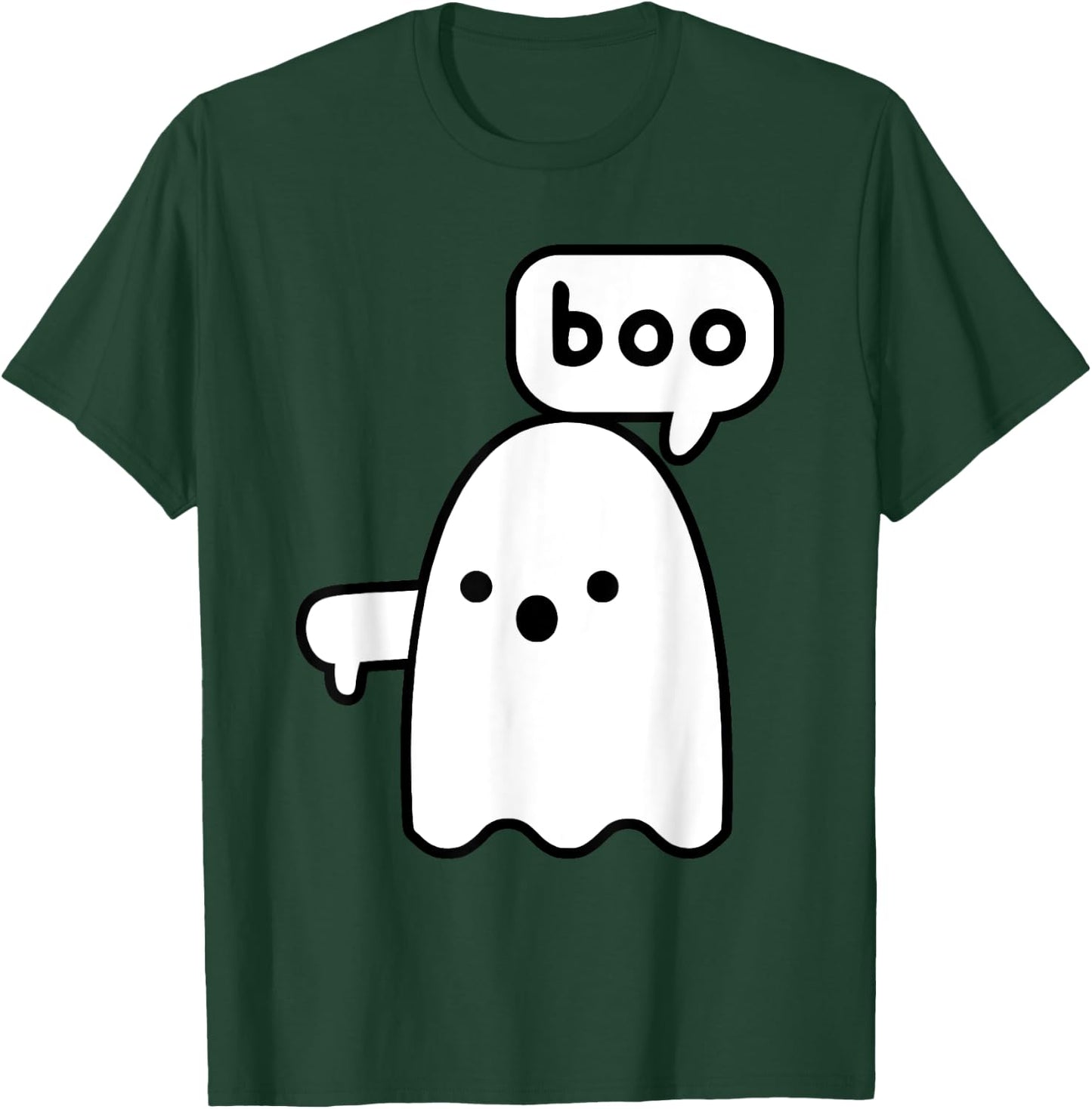 Thumbs Down Ghost Screaming Boo Disapproval Ghost halloween T-Shirt - T-Shirt | Forest