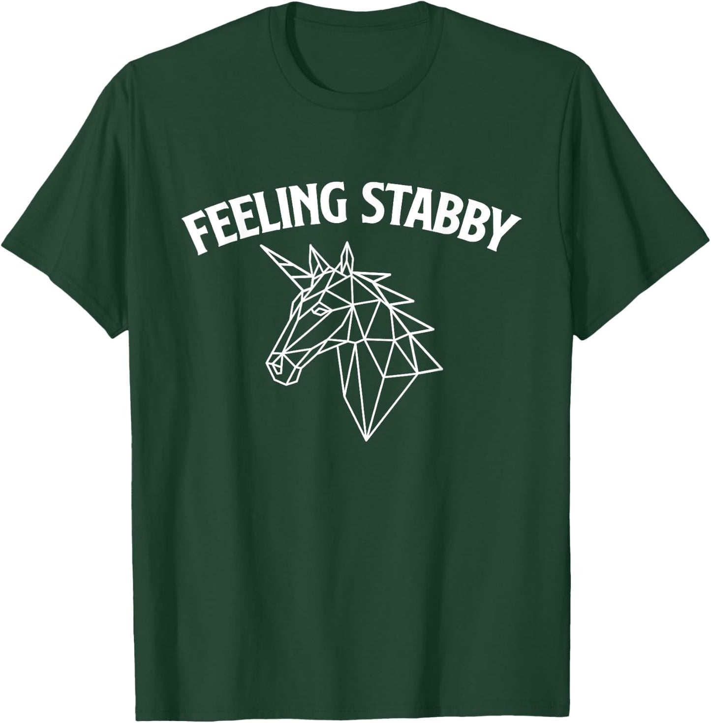 Feeling Stabby - Mythical Animal Rainbow Unicorn T-Shirt - T-Shirt | Forest