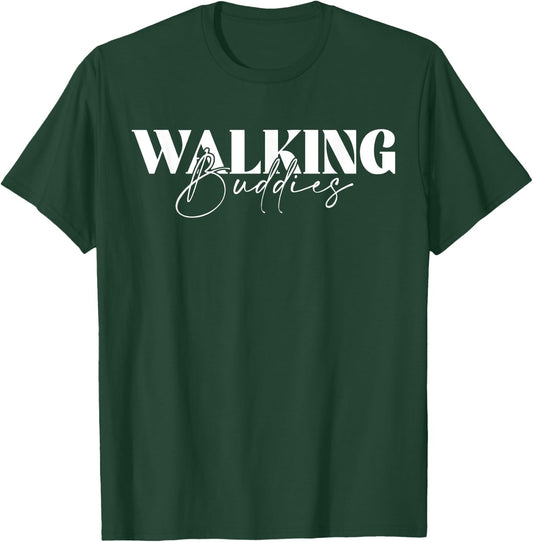 Walking Buddies Cute Hiking Jogging Friendship T-Shirt - T-Shirt | Forest