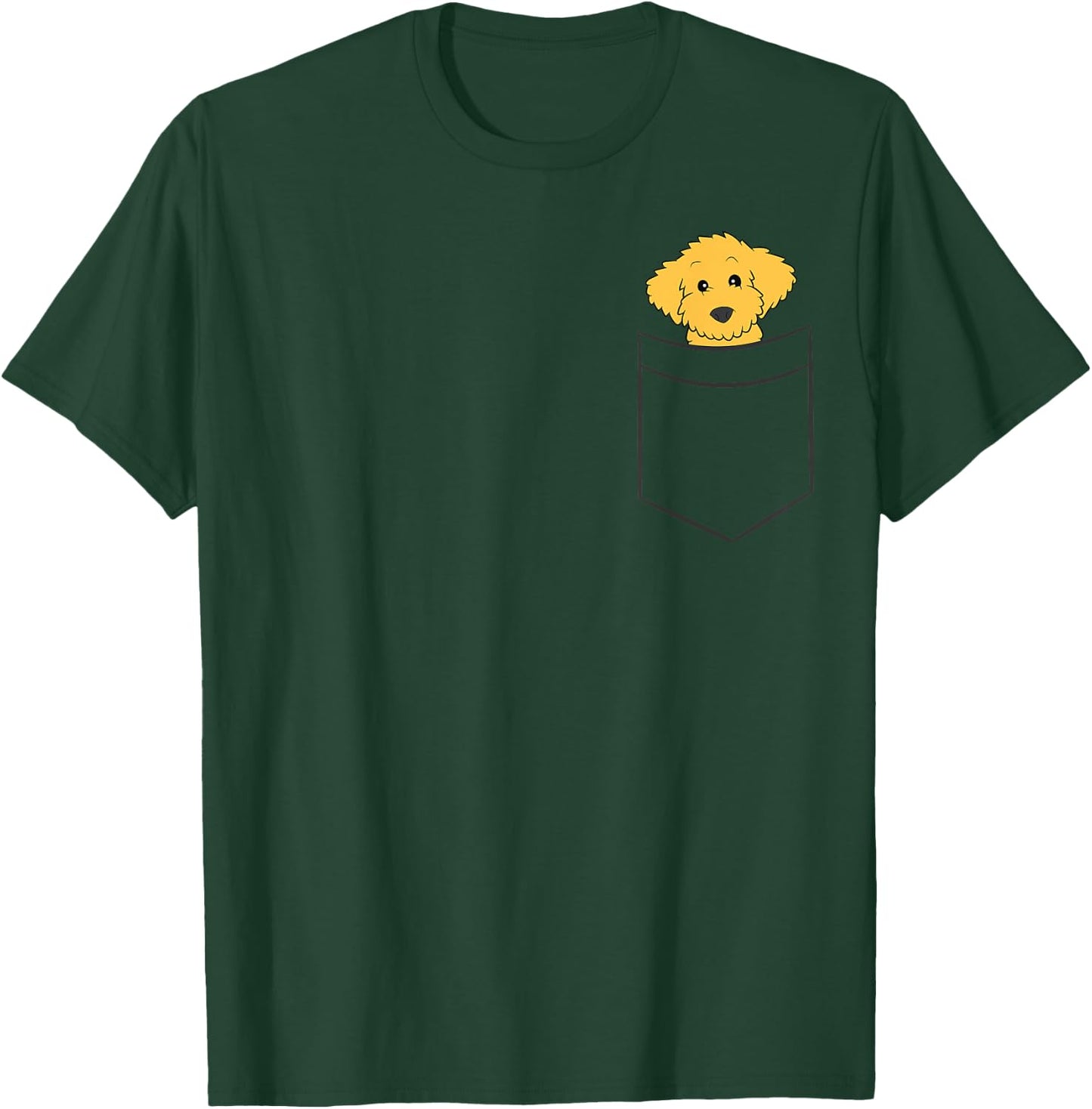 Goldendoodle Dog In Pocket Funny Goldendoodle Women Girls Kids T-Shirt - T-Shirt | Forest