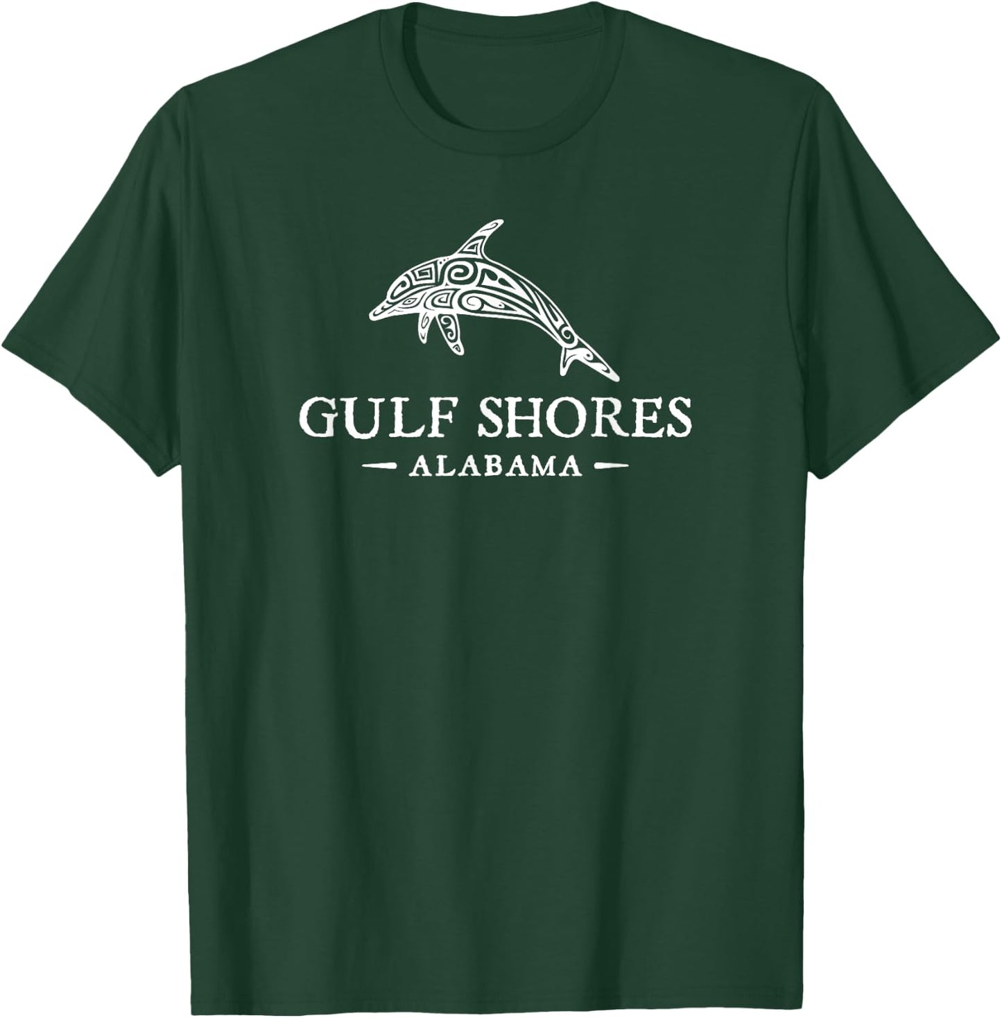 Gulf Shores Alabama Retro Dolphin Travel Vacation Souvenir T-Shirt - T-Shirt | Forest