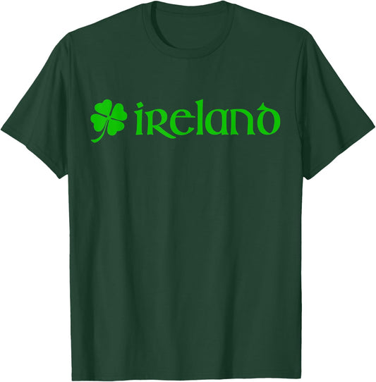 Ireland Forever Shamrock Irish Four Leaf Clover Eire Celtic T-Shirt - T-Shirt | Forest