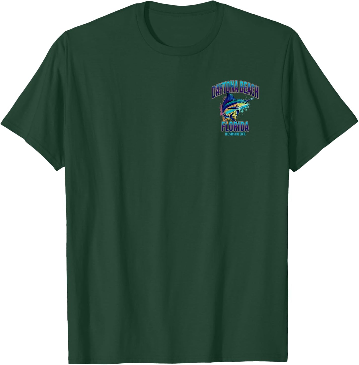 Vintage Daytona Beach Florida Retro FL Front & Back T-Shirt - T-Shirt | Forest