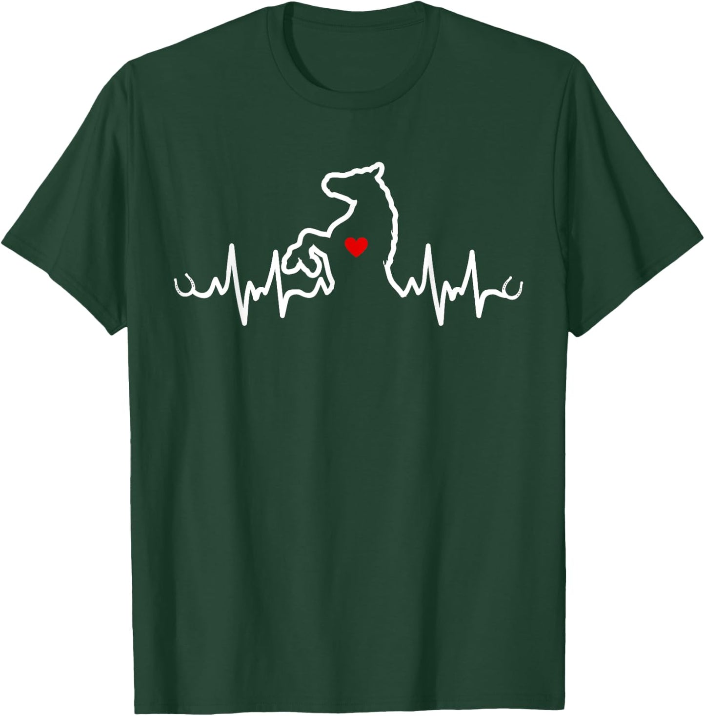 Horse Heartbeat Clothing - Heartbeat Horse T-Shirt - T-Shirt | Forest