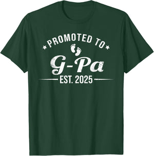 Promoted To G-Pa EST. 2025 Funny Soon To Be G-Pa T-Shirt - T-Shirt | Forest