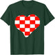 Croatia Heart Love Croatian Pride Croatian Flag Hrvatska T-Shirt - T-Shirt | Forest