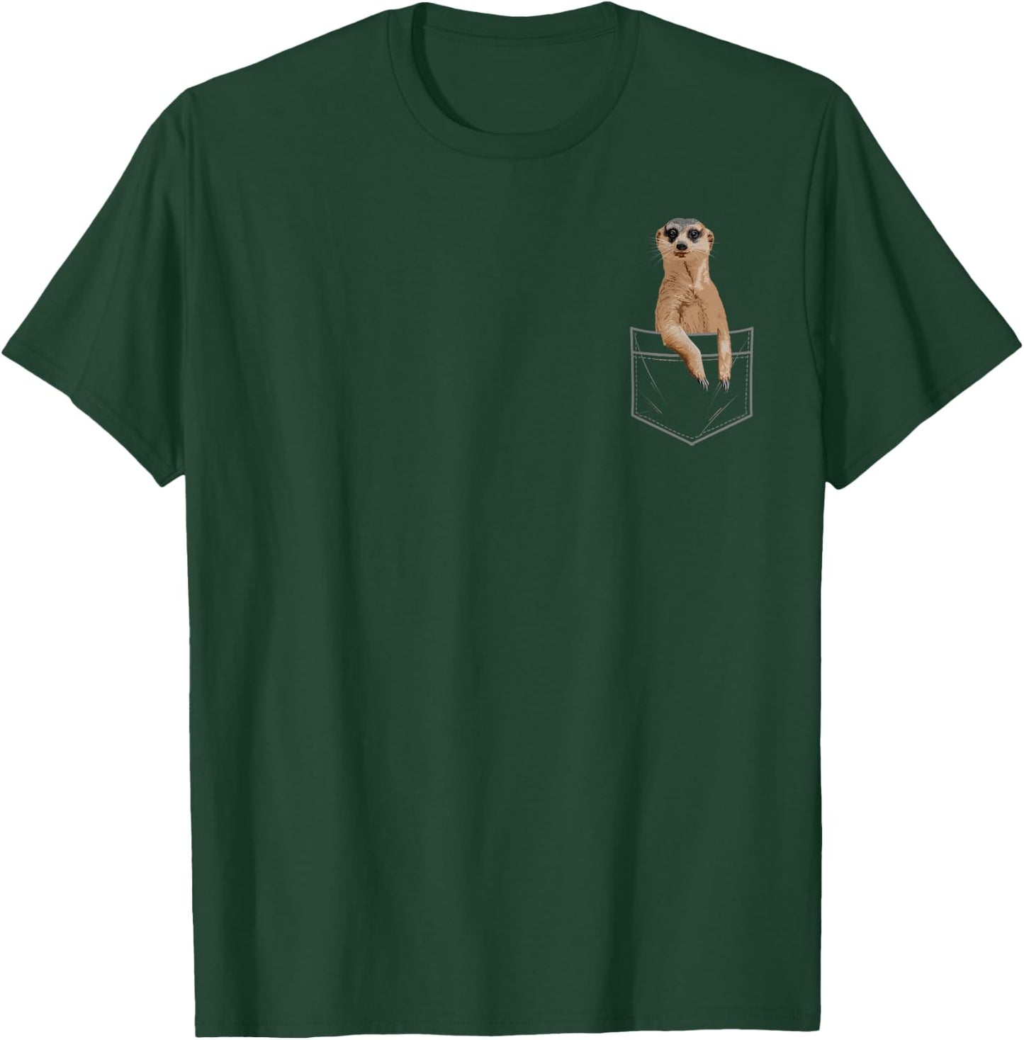 Cool Meerkat Art Women Pocket Animal Meerkat Lovers T-Shirt - T-Shirt | Forest